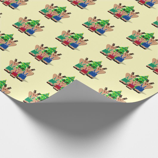 Kerstmis met rendierlijk Beer Cadeaupapier (Hoek)