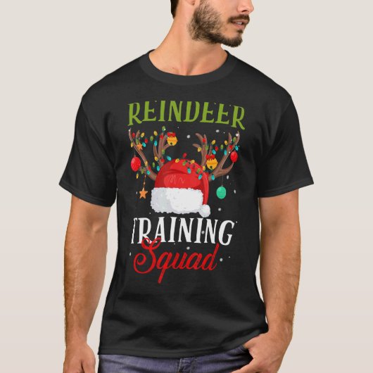 Kerstmis met rendiertraining team Fa T-shirt (Voorkant)