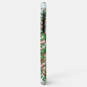 Kerstmis met rode bessen met florale klauw Case-Mate iPhone case (Achterkant/links)