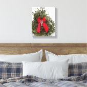Kerstmis met rode boe canvas afdruk (Insitu (Slaapkamer))