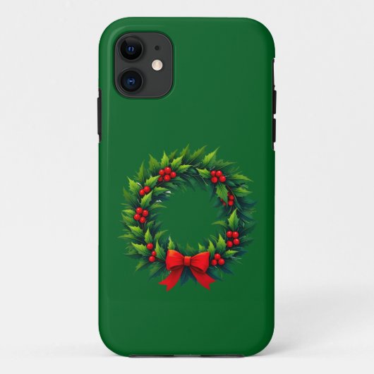 Kerstmis met rode boe Case-Mate iPhone case (Achterkant)