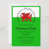 Kerstmis met rode draak met tekstuitslag bewerken kaart (Voorkant)