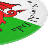 Kerstmis met rode draak met tekstuitslag bewerken snijplank (Hoek)