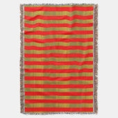 Kerstmis met rode en gouden strepen deken (Voorkant Verticaal)