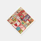  Kerstmis met rode en groene anonieme kalender Servet (Hoek)