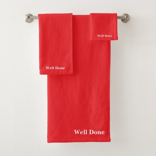 Kerstmis met rode handdoeken-set 'Goed gedaan' Bad Handdoek (Insitu)