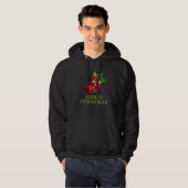 Kerstmis met  rode kerstbedekking hoodie (Voorkant volledig)