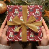 Kerstmis met  rode kerstrecorder met oude stijl cadeaupapier