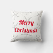 Kerstmis met rode sterappelpatronen Geschenk Kussen (Achterkant)