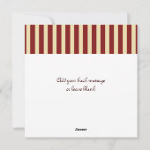 Kerstmis met rode streep-tingerbrood feestdagenkaart (Achterkant)