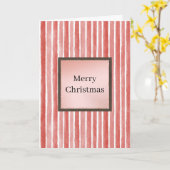 Kerstmis met Rode Strepen Kaart (Gele Bloem)