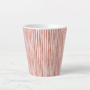 Kerstmis met rode strepen latte mok