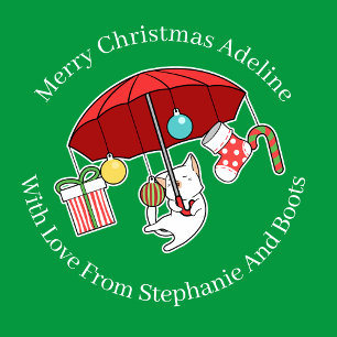 Kerstmis met rode vlek op groen cadeaupapier