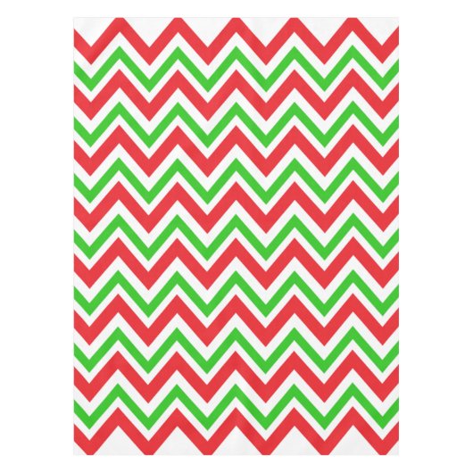 Kerstmis met rood en groen Chevron Tafelkleed (Voorkant)