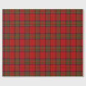 Kerstmis met rood en groen op Tartan Pset Cadeaupapier (Vlak)