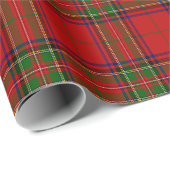 Kerstmis met rood en groen op Tartan Pset Cadeaupapier (Rol Hoek)