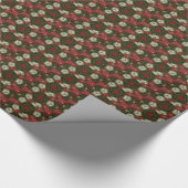 Kerstmis met rood groen goud met Red Star Cadeaupapier (Hoek)