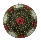 Kerstmis met rood groen goud met Red Star Dartbord (Voorkant)
