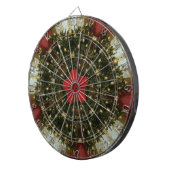 Kerstmis met rood groen goud met Red Star Dartbord (Voorkant Rechts)