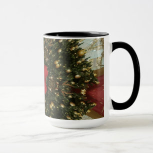 Kerstmis met rood groen goud met Red Star Mok