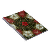 Kerstmis met rood groen goud met Red Star Notitieboek (Rechterzijde)