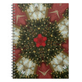 Kerstmis met rood groen goud met Red Star Notitieboek (Voorkant)