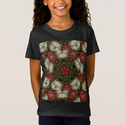 Kerstmis met rood groen goud met Red Star T-shirt (Voorkant)
