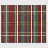 Kerstmis met rood groen ivoor cadeaupapier (Vlak)