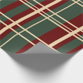 Kerstmis met rood groen ivoor cadeaupapier (Hoek)