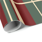 Kerstmis met rood groen ivoor cadeaupapier (Rol Hoek)