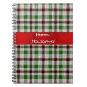 Kerstmis met rood lintje notitieboek (Voorkant)