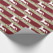 Kerstmis met rotatiepaard cadeaupapier (Hoek)