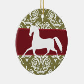 Kerstmis met rotatiepaard keramisch ornament (Rechts)