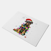 Kerstmis met Rottweiler Dog Deurmat (Schuin)