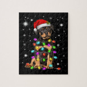 Kerstmis met Rottweiler Dog Legpuzzel