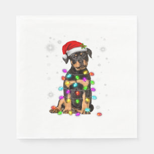 Kerstmis met Rottweiler Dog Servet