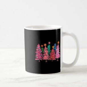 Kerstmis met roze bomen Kerstmis kostuum meisjes Koffiemok