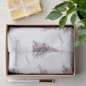 Kerstmis met Roze Pastel Rendier Diamant Tissuepapier (Geschenk)