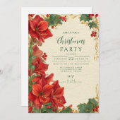 Kerstmis met Rustieke Rode Amaryllis Kaart (Voorkant / Achterkant)