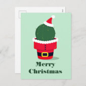 Kerstmis met Santa Cactus Feestdagenkaart (Voorkant / Achterkant)