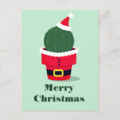 Kerstmis met Santa Cactus Feestdagenkaart (Voorkant)