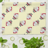 Kerstmis met Santa Egg Theedoek (Gevouwen)