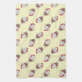 Kerstmis met Santa Egg Theedoek (Verticaal)