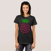 Kerstmis met Santa Flamingo Pineapple T-shirt (Voorkant volledig)