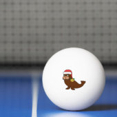 Kerstmis met Santa Hat en Gold Bell Pingpongbal (Net)