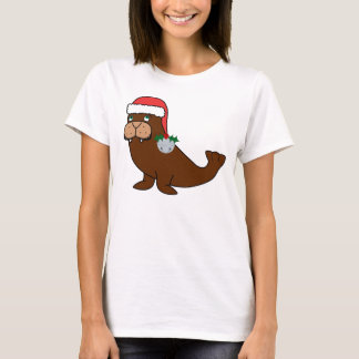 Kerstmis met Santa Hat en Silver Bell T-shirt