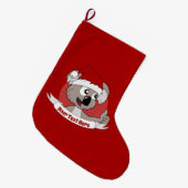 Kerstmis met schattige cartoon koala grote kerstsok (Voorkant (Hangend))