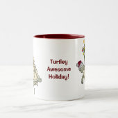 Kerstmis met schildpad en slak tweekleurige koffiemok (Center)