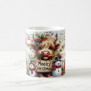 Kerstmis met Schotse Hooglander Koe, Gezellige Win Koffiemok