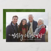 Kerstmis met scripts feestdagenkaart (Voorkant / Achterkant)